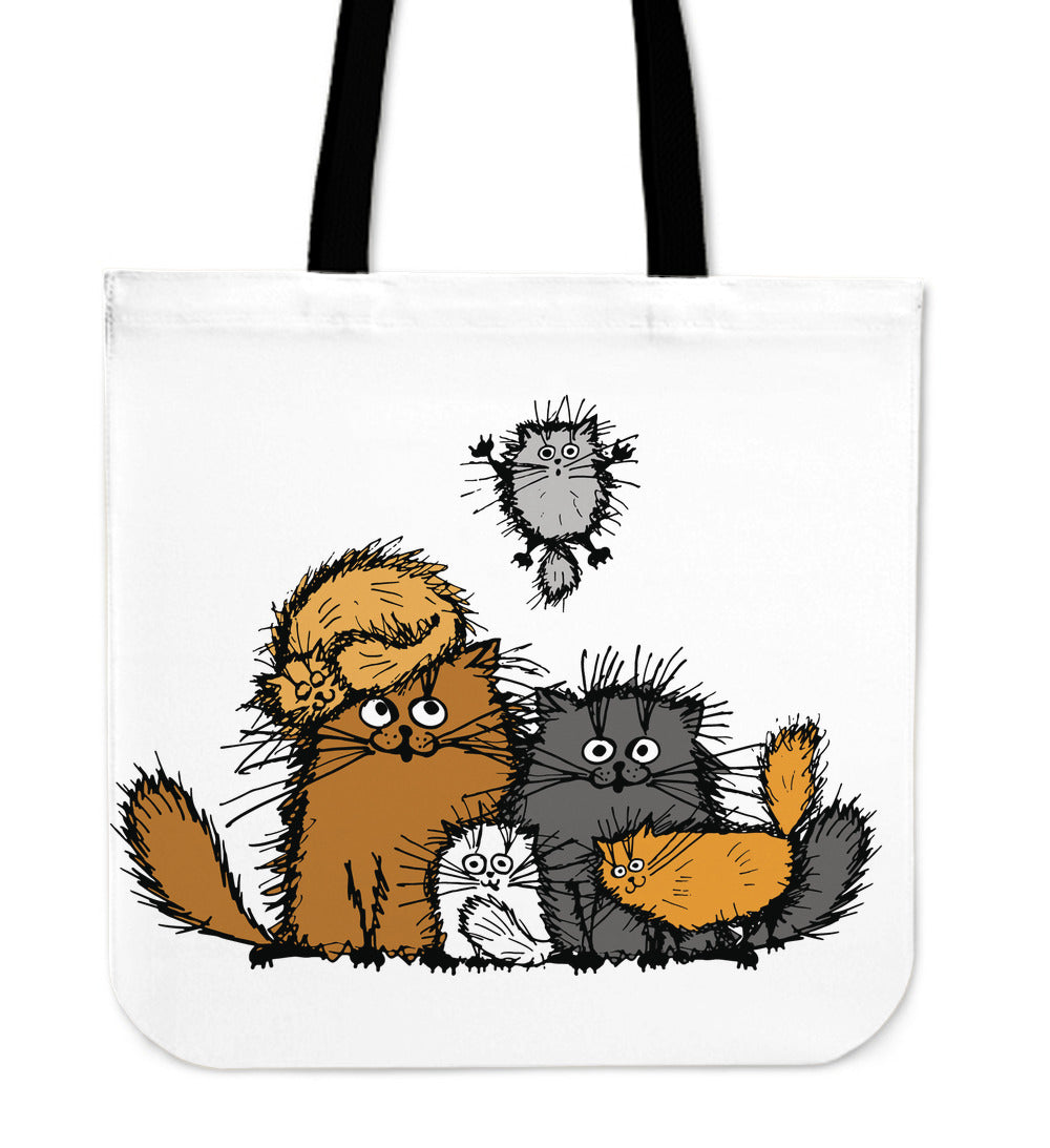 Tote Bag - Cloth - Crazy Fuzzy Cats