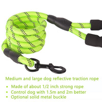 Thumbnail for Large Reflective Rope Dog Leash