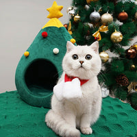 Thumbnail for Adorable Christmas Tree Cat Bed