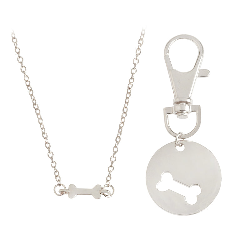 Cute Dog Bone Necklace and Dog Tag