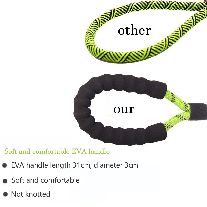 Large Reflective Rope Dog Leash