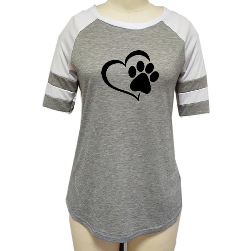 Adorable Dog Paw in Heart Tee