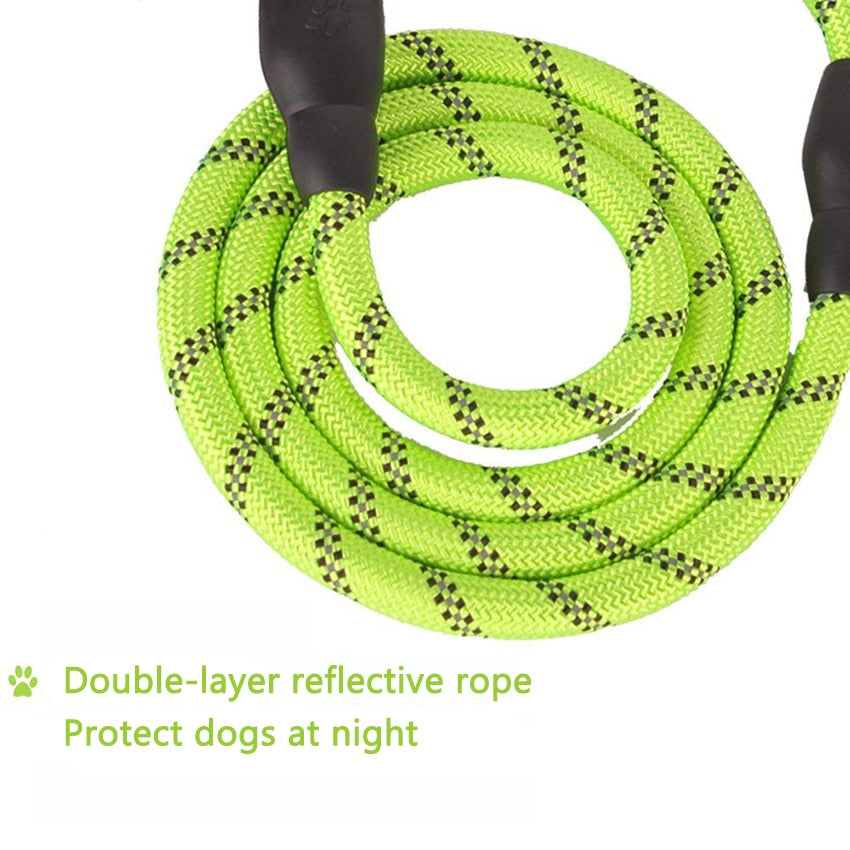 Large Reflective Rope Dog Leash