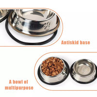 Thumbnail for Anti-Skid Stainless Steel Dog or Cat Bowl