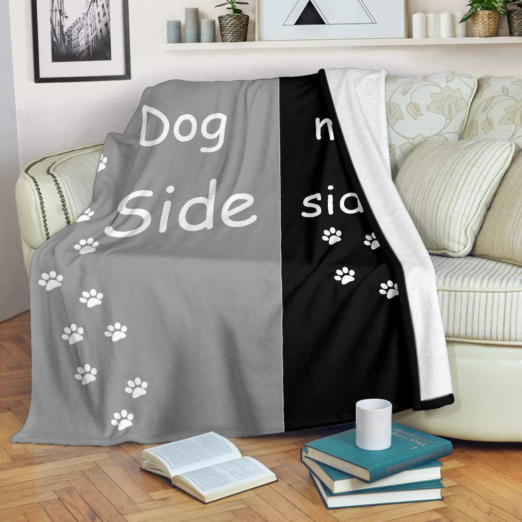 Fleece Blanket - Dog Side, My Side