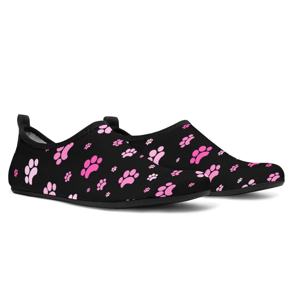 Beach Shoes - Pink Paw Print