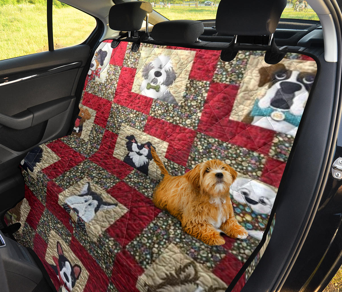 Pet Car Seat Protector - Cute Puppies