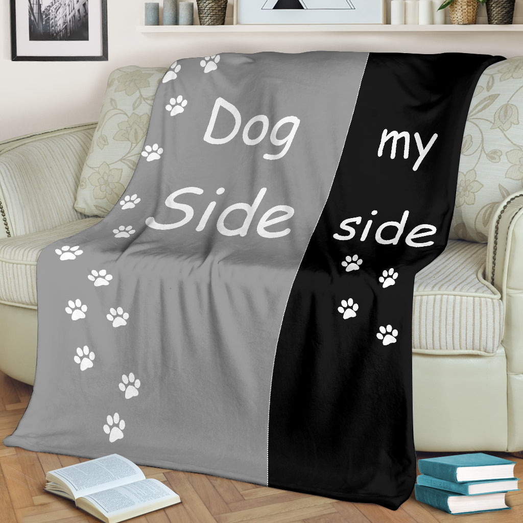 Fleece Blanket - Dog Side, My Side
