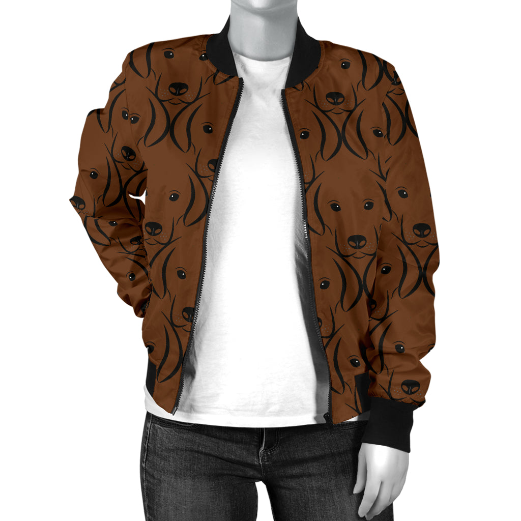 Chocolate Lab Womens Bomber Jacket