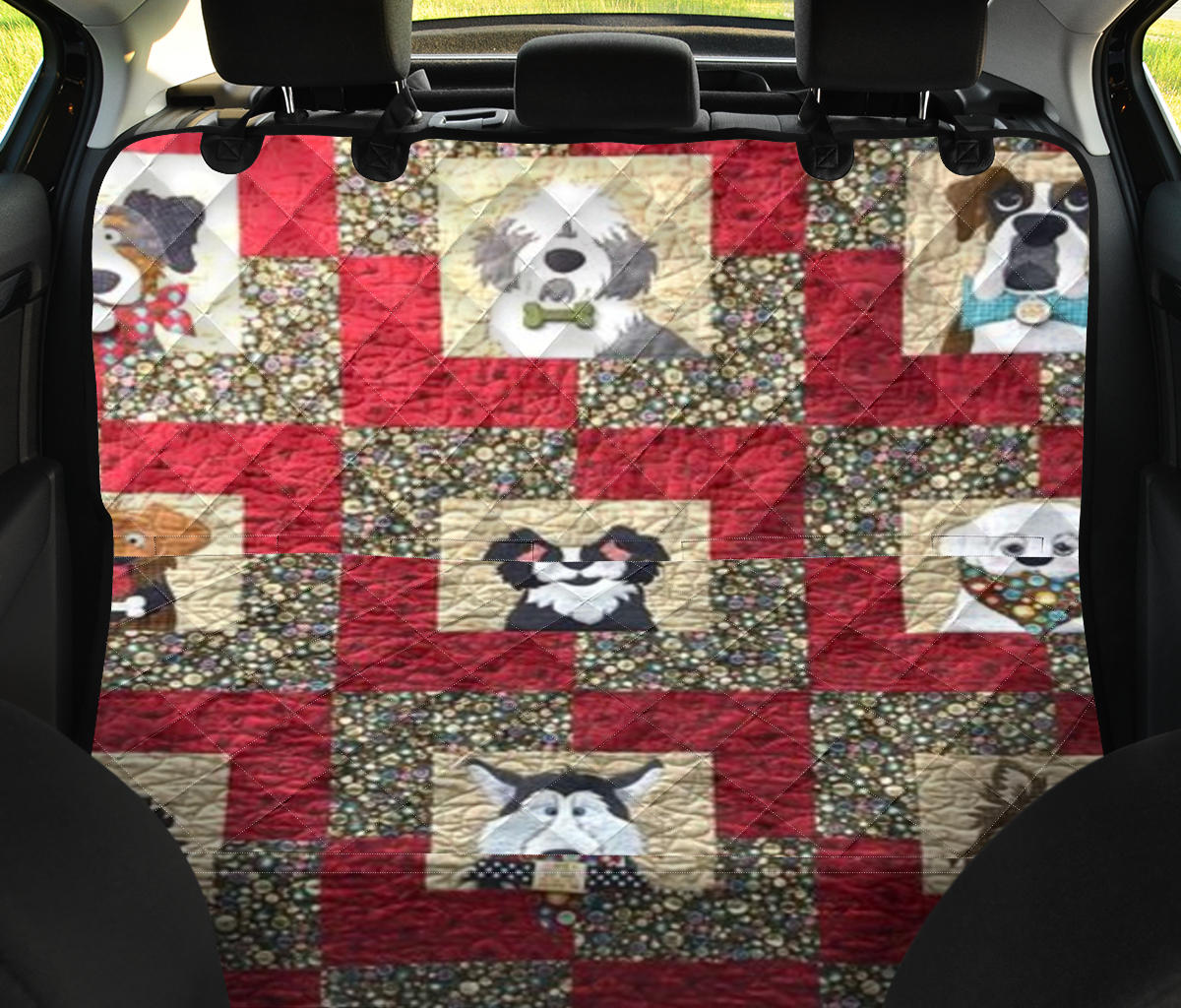 Pet Car Seat Protector - Cute Puppies