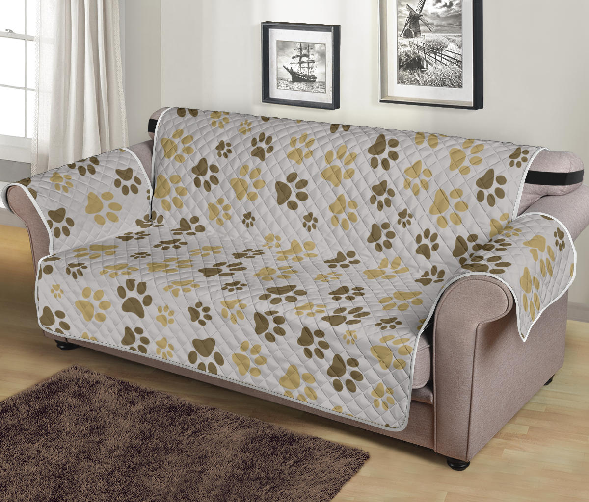 Furniture Protector - 70" Sofa - Paw Prints