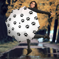 Thumbnail for Rainy Day Paw Prints Umbrella - White