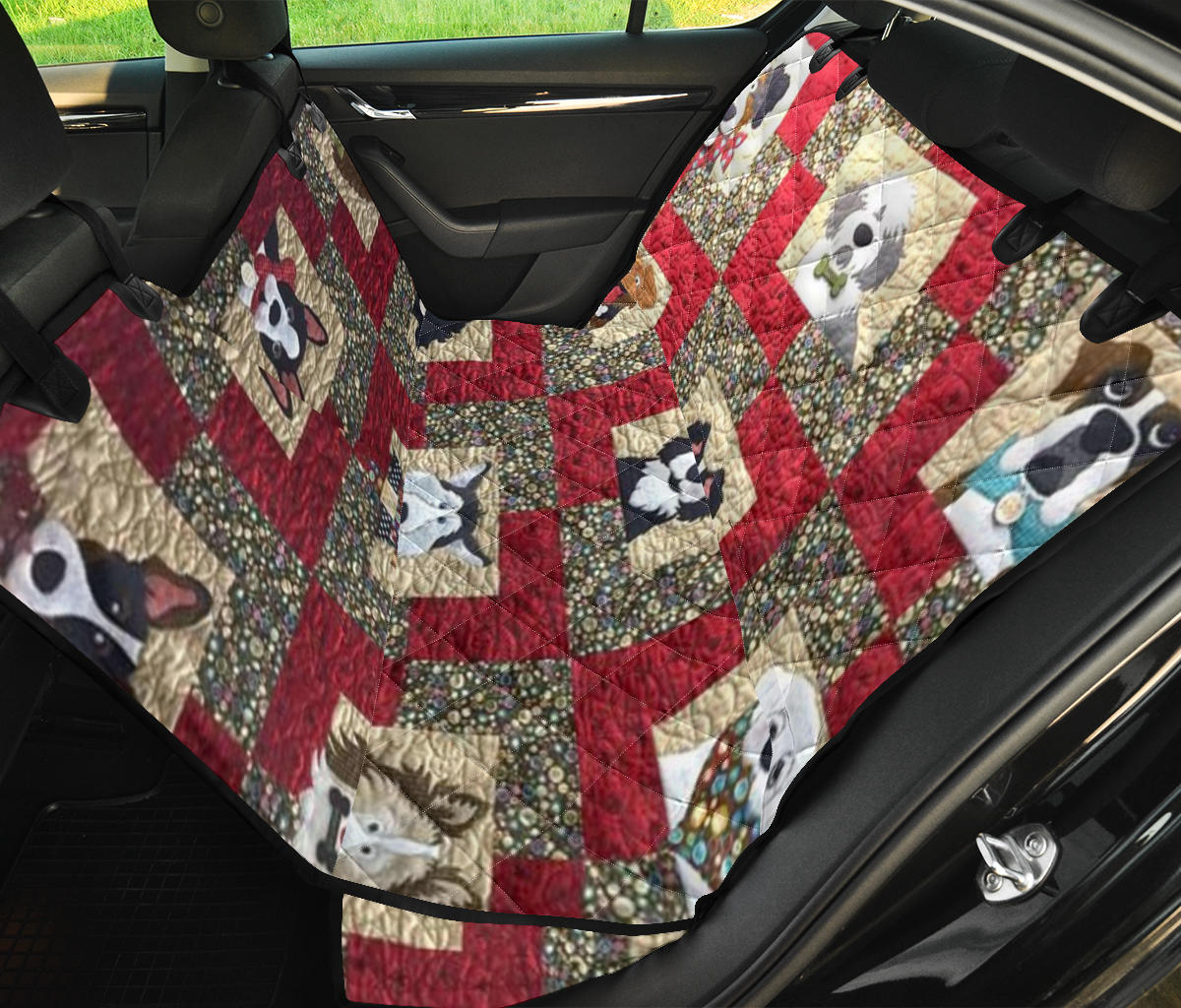 Pet Car Seat Protector - Cute Puppies