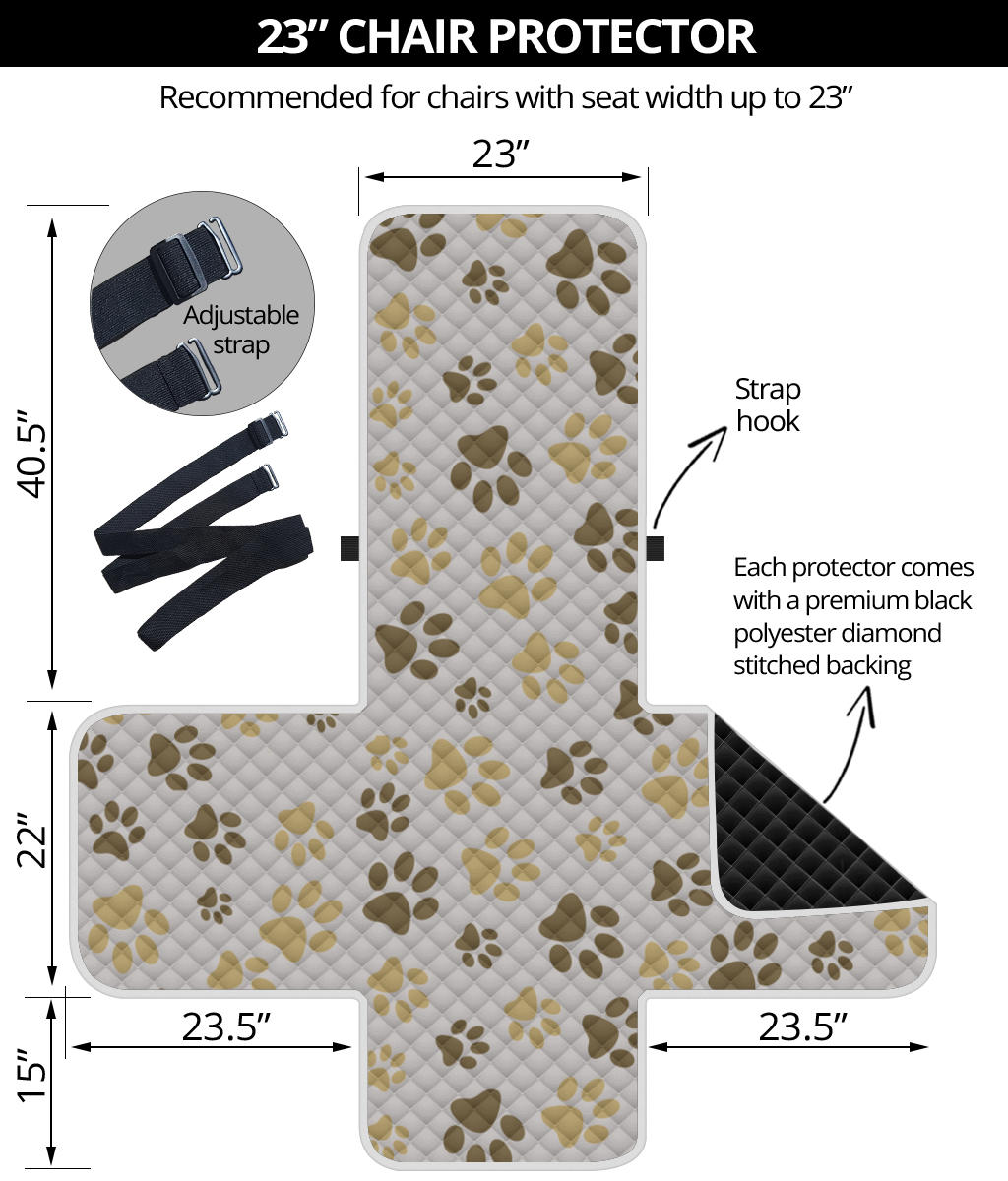 Furniture Protector - 23" Chair - Paw Prints