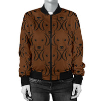 Thumbnail for Chocolate Lab Womens Bomber Jacket