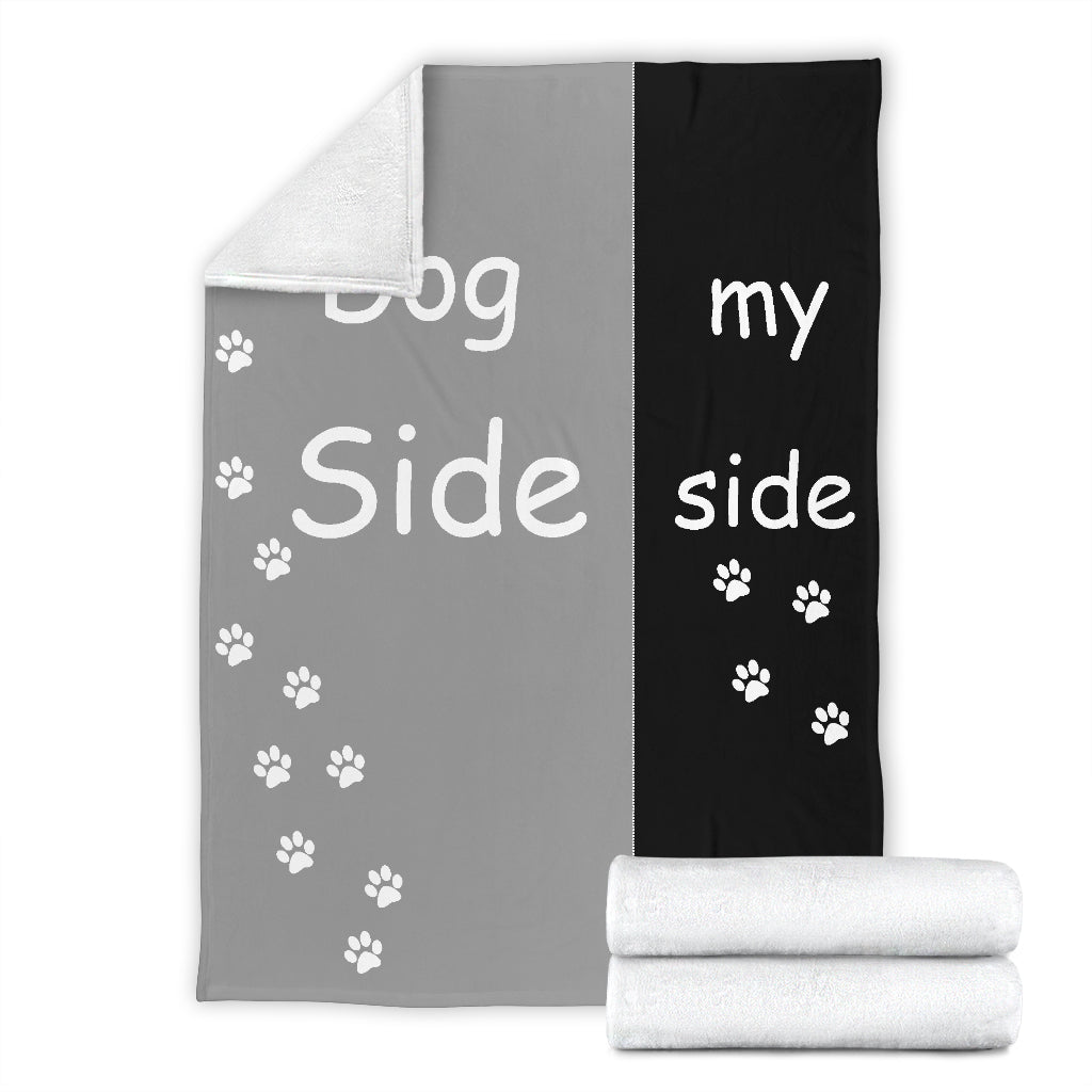 Fleece Blanket - Dog Side, My Side