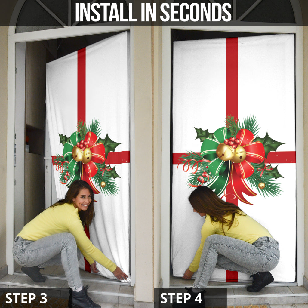 Christmas Decor Bow (White) - Christmas Door Sock